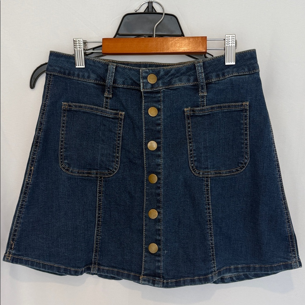 Altar'd State Blue Denim Mini Skirt